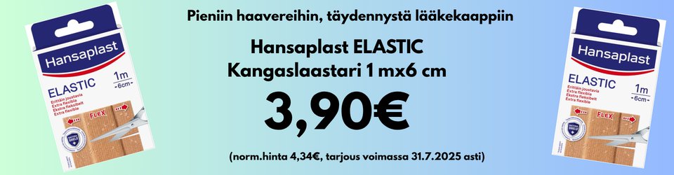 Laadukas laastari Hansaplast Elastic edullisesti.