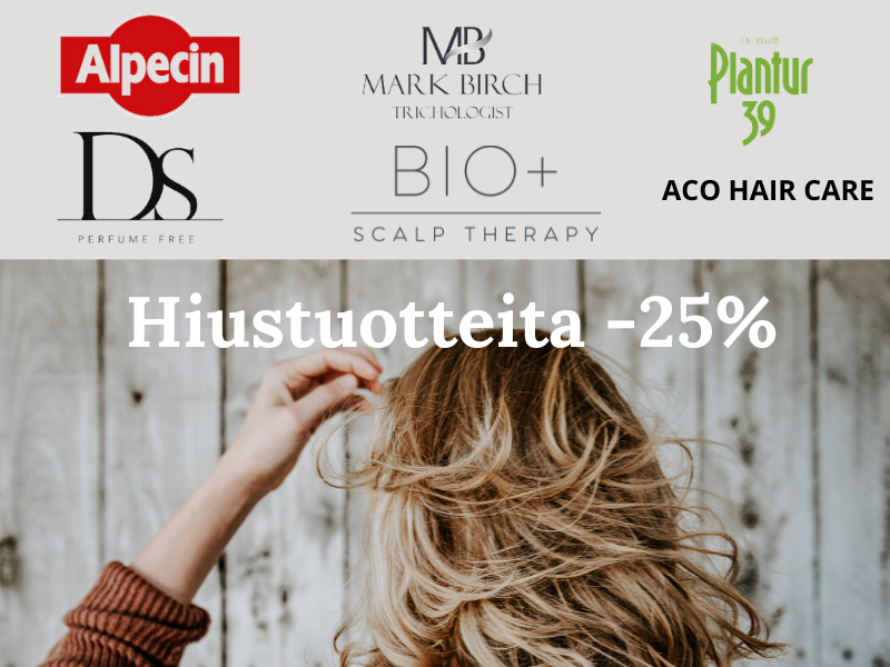 Hiustuotteita -25%!