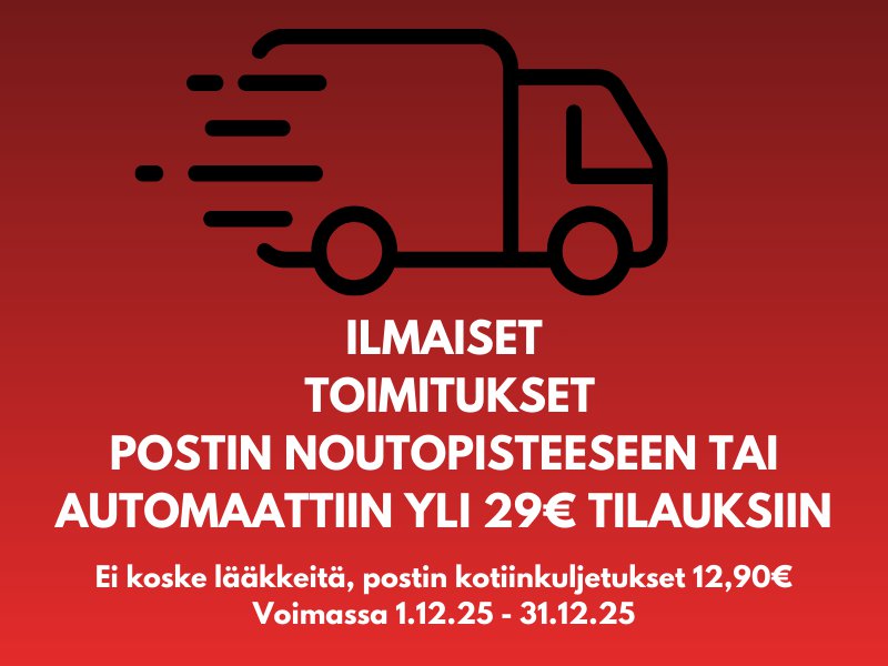 Ilmaiset toimitukset yli 29,00€ tilauksiin!