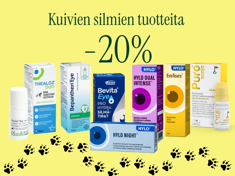 Kosteuttavia silmätippoja edullisesti!