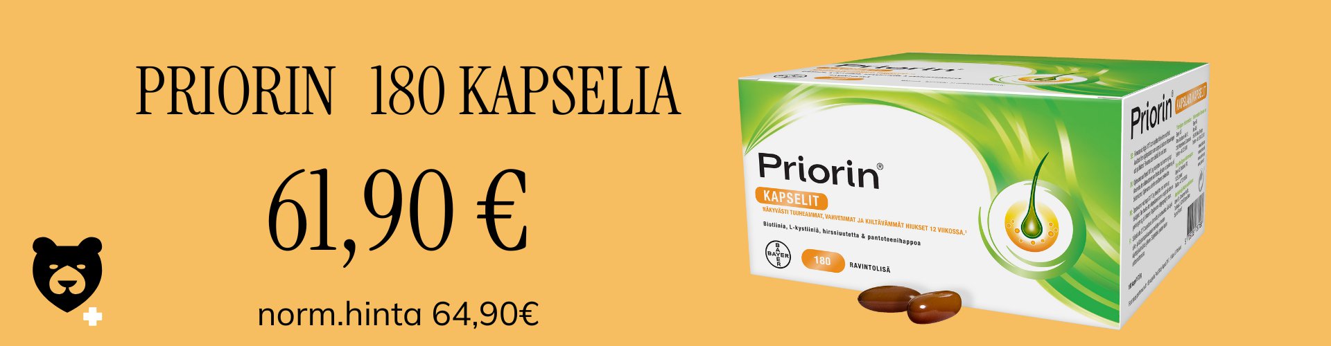 Priorin aina edullisesti karhu Apteekista!