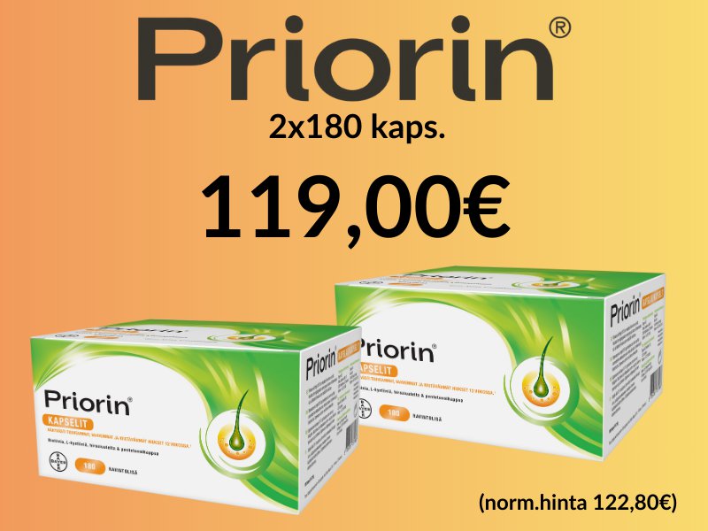 Priorin kapselit halvalla!