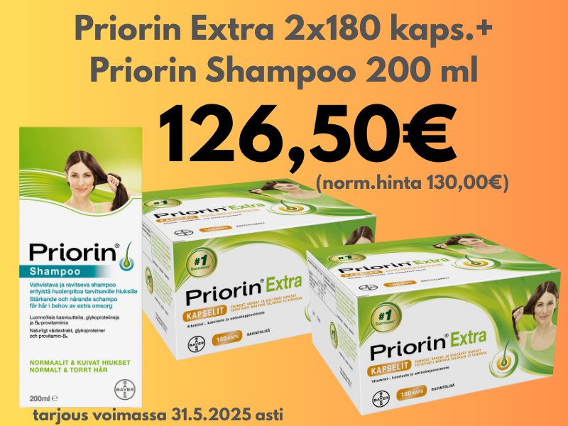 Priorin aina edullisesti!