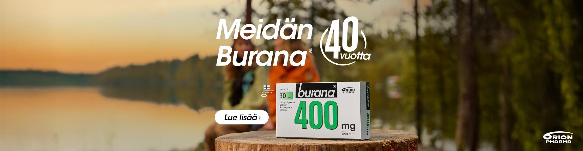 Burana 400 mg tabletti tilapäisiin kipu-ja kuumetiloihin. Vaikuttava aine ibuprofeeni. Neuvottele käytöstä lääkärin kanssa, jos olet yliherkkä jollekin särkylääkkeelle, sinulla on astma, vatsahaava, sydän-, munuais- tai maksasairaus tai verenvuototaipumus