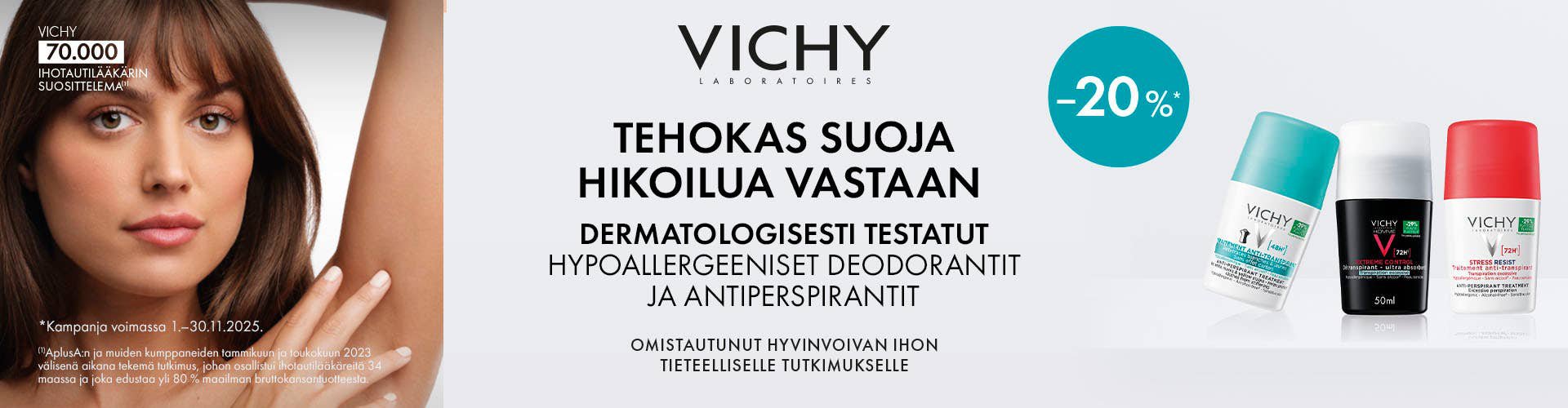 VICHY deodorantti VICHY antiperspirantti