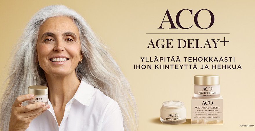 Aco age delay+ voide ikääntyvälle iholle apteekista
