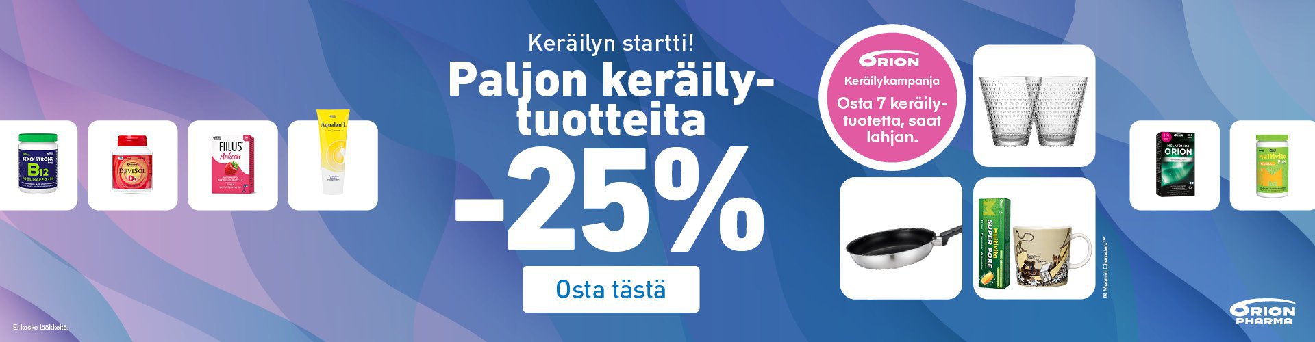 Orionin keräilykampanja 2025 syksy
