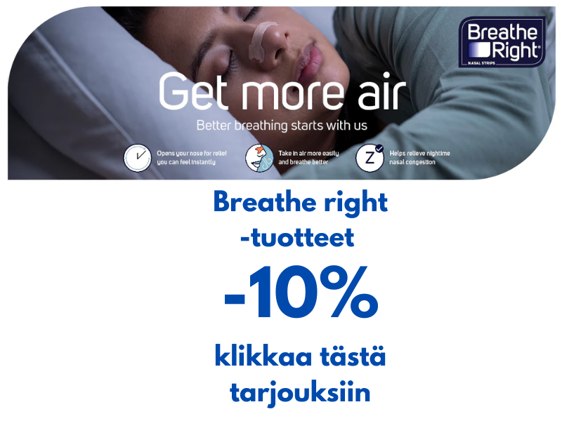 breathe right tarjous apteekki kuorsaus