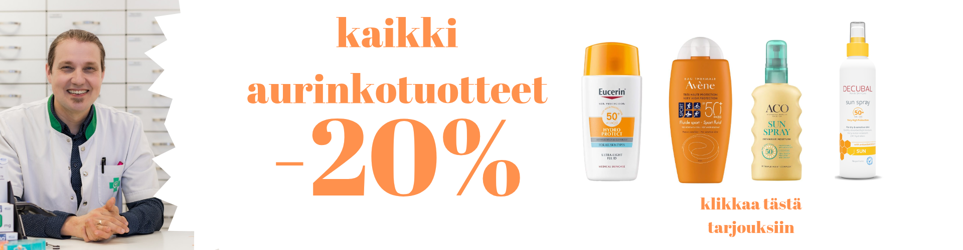 kaikki aurinkotuotteet -20%