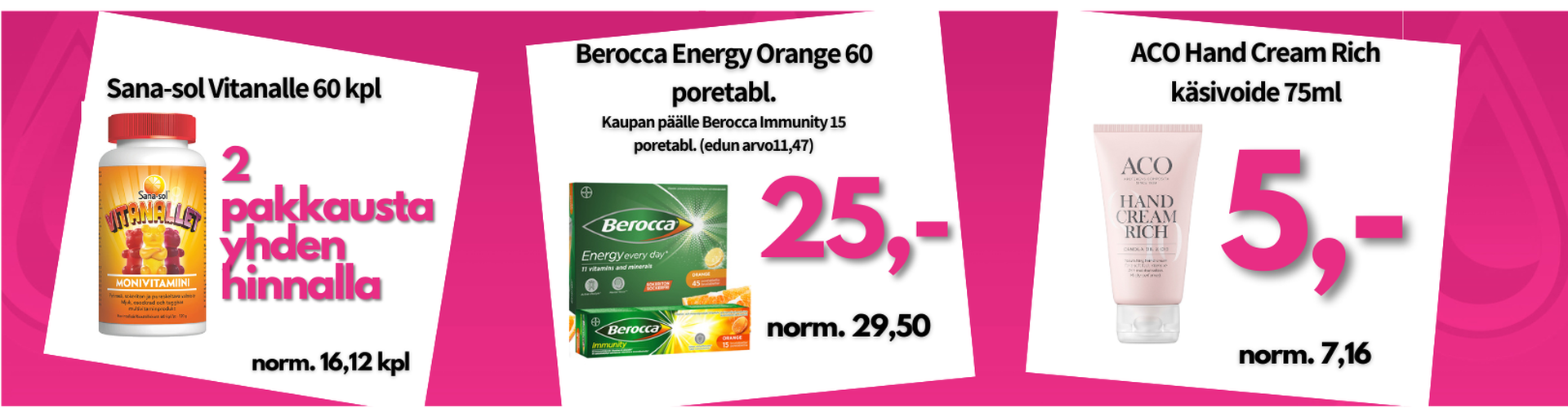Tasauspäivien tarjouksia