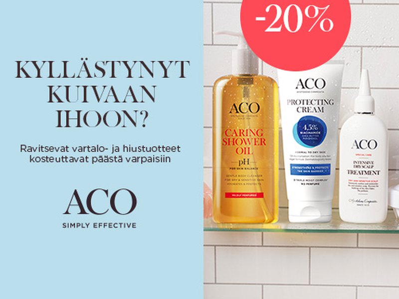 Aco kuivan ihon tuotteet -20% tarjous