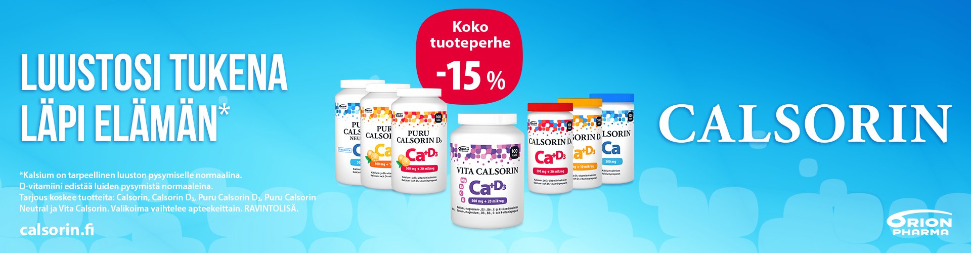 Calsorin kuluttajatarjous -15%