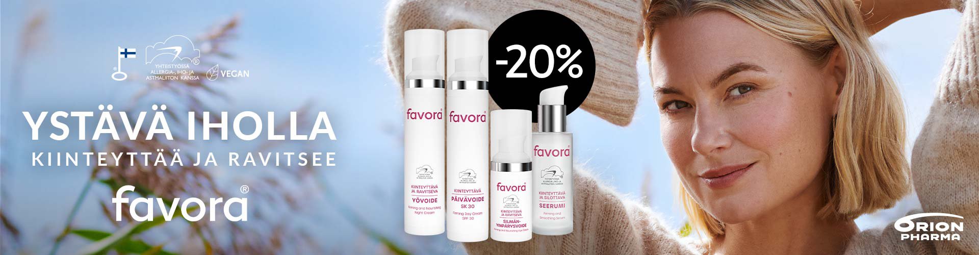 Favora kiinteyttävät -20%