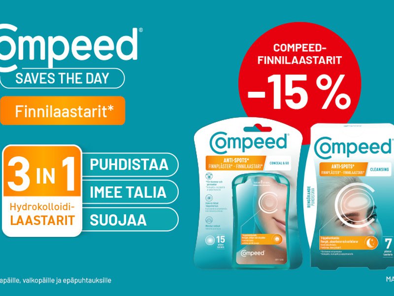 Compeed finnilaastarit anti spot ale syyskuu verkkoapteekki