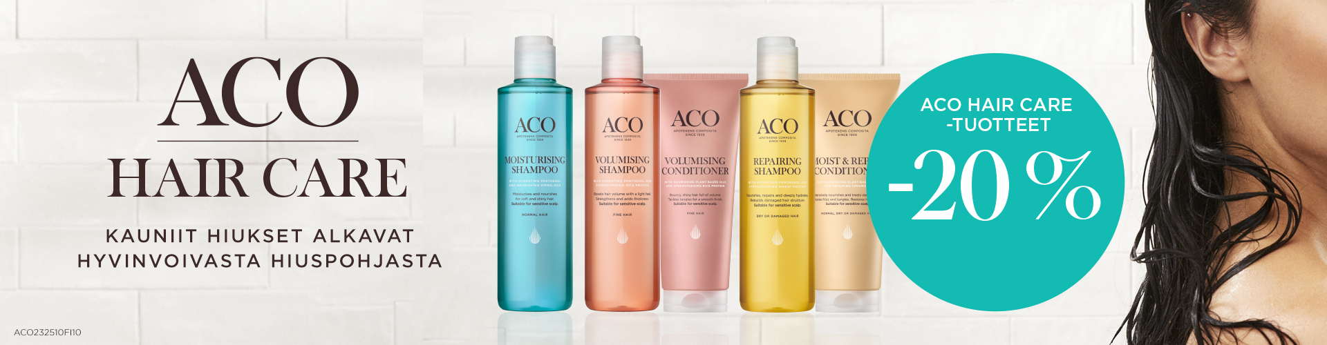 aco hair care shampoo hoitoaine tarjous