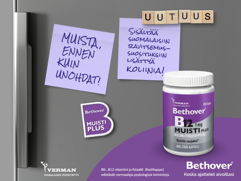 Bethover Multi plus uutuus muistin tueksi apteekista