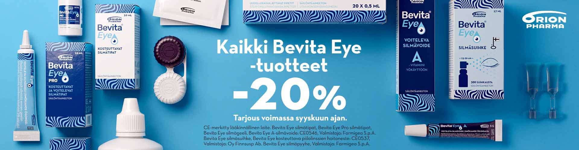 Bevita eye tuotteet -20% alennus syyskyy 2024