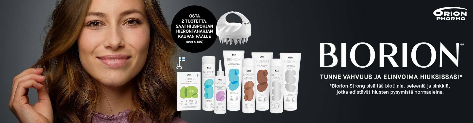 biorion hiusten lähtö tuuheuttava shampoo hoitoaine kapseli kaupanpäällinen