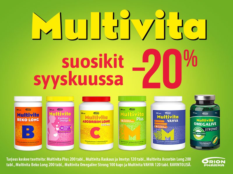 multivita plus vitamiini  monivitamiini ascorbin tarjous