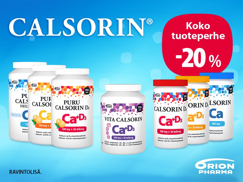 Kalkkitabletti tarjouksessa