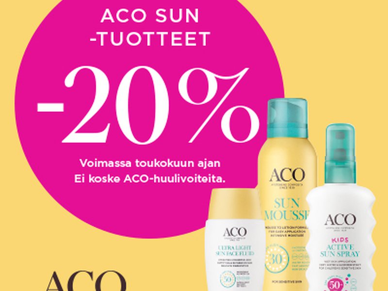 Aco aurinkovoide tarjous
